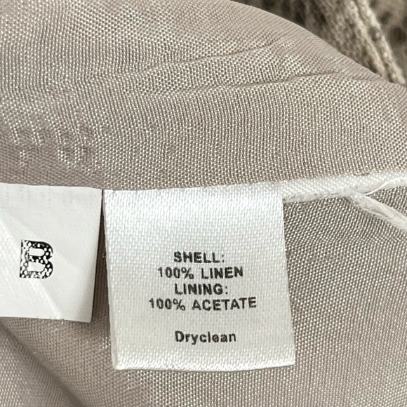 Ann Taylor LOFT 100% Linen Pencil Skirt Taupe Beige Print – Size 8 - Picture 8 of 9